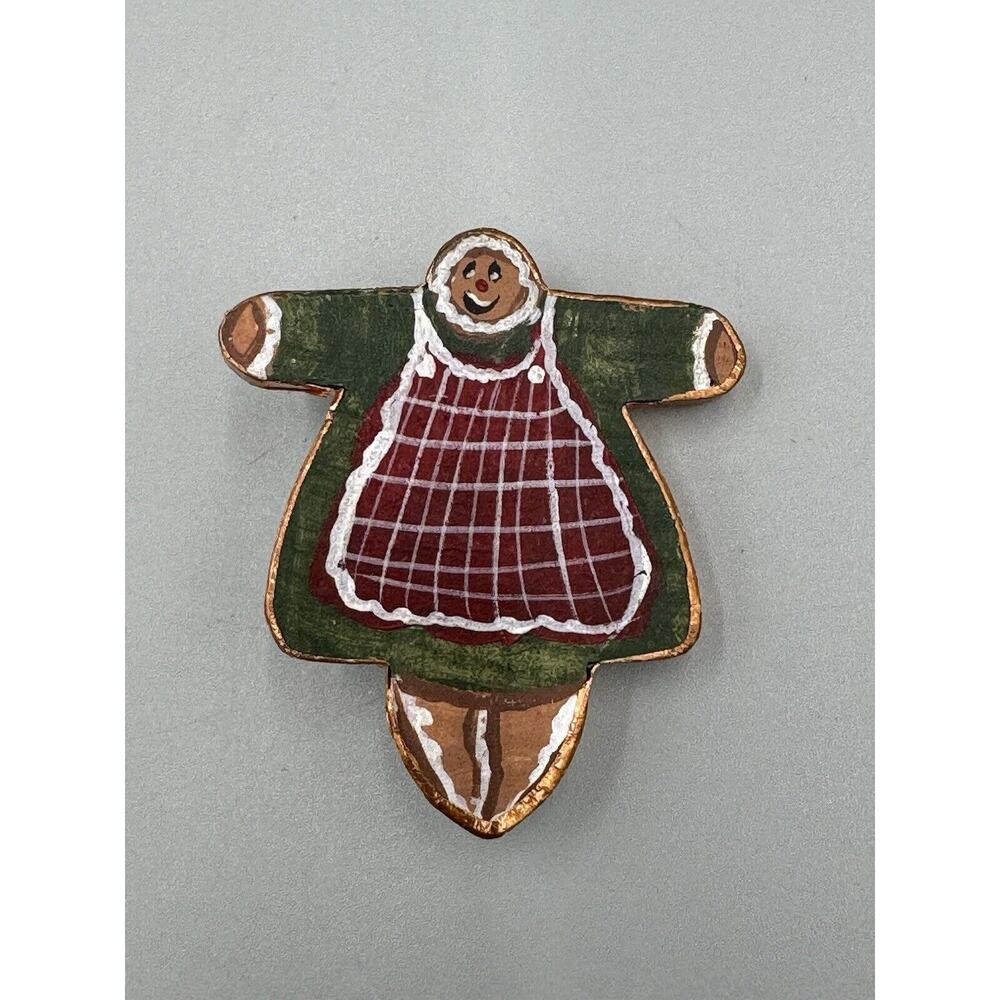 Homemade Wooden Gingerbread Lapel Pin